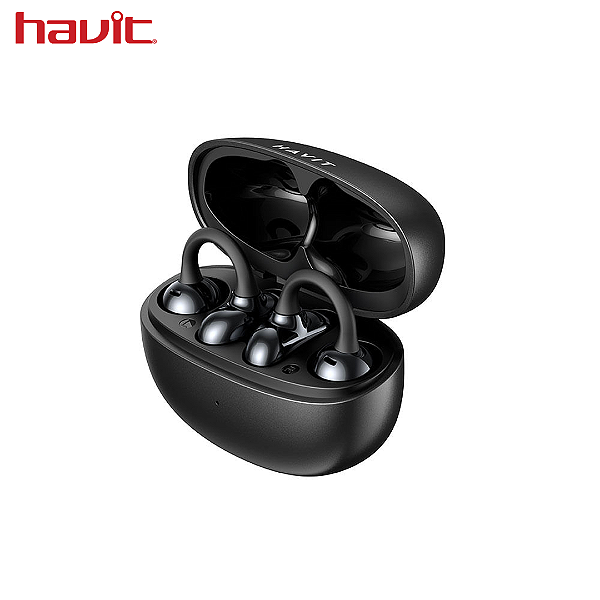 Fone de Ouvido Esportivo Bluetooth Earclip Estilo Clipe Confortável, Som Aberto, Preto - Havit OWS928