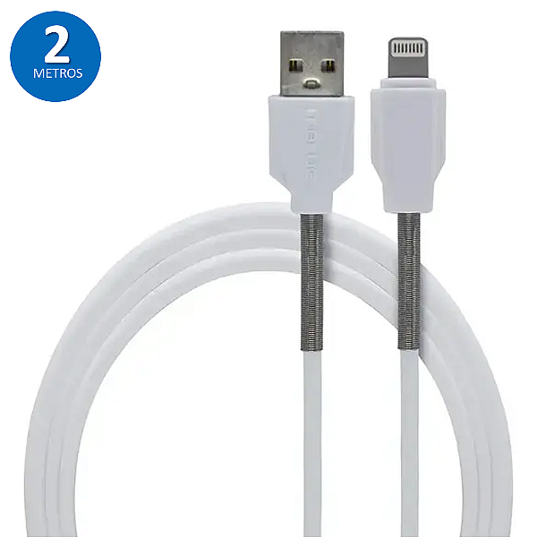 Cabo de Carregamento para iPhone com 2 Metros Reforçado e Mola Anti-quebra - It-blue LE-841P