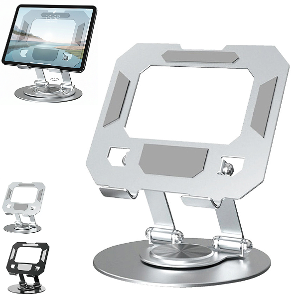 Suporte de Mesa para Tablet em Metal com Rotação 360° - H'maston SPR-08