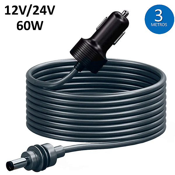 Cabo Carregador Veicular para Starlink Mini 12V/24V 60W com 3m - Alltek ATK-CB02