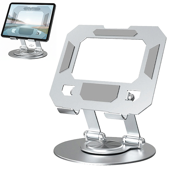 Suporte de Mesa para Tablet e iPad de Metal Giratório 360° - BPN-007-CZ