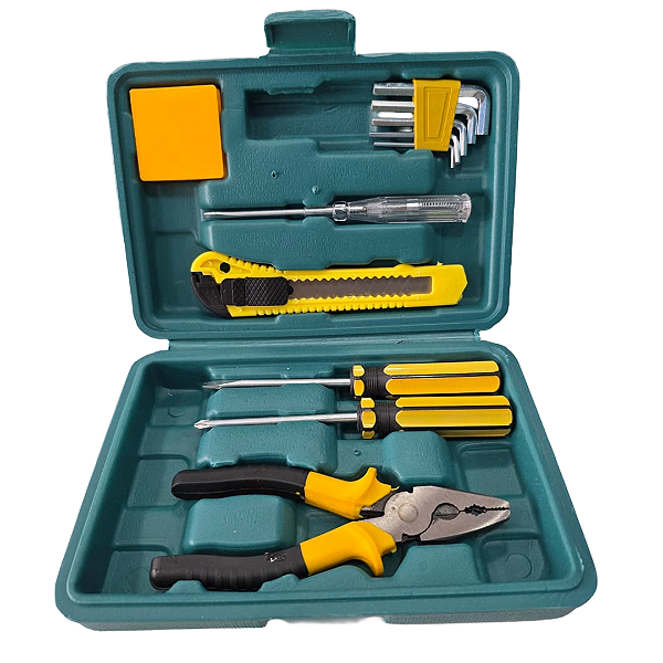 Kit Jogo de Ferramentas 12 Peças com Maleta para Casa e Reparos - Hoopson JG-711AH