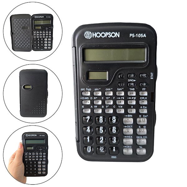 Calculadora Cientifica 10 Digitos com 56 Funcoes para Escolar e Faculdade - Hoopson PS-105A