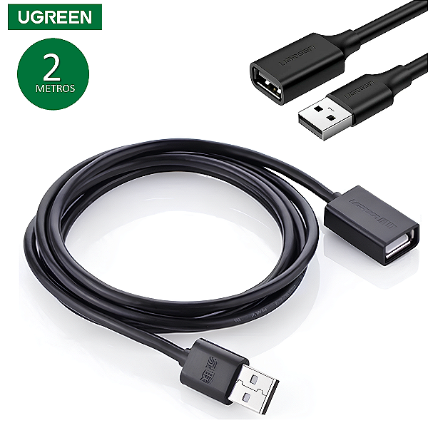 Cabo Extensor Usb 3.0 Tipo USB (Macho) para USB (Fêmea) com 2 Metros - Ugreen US129