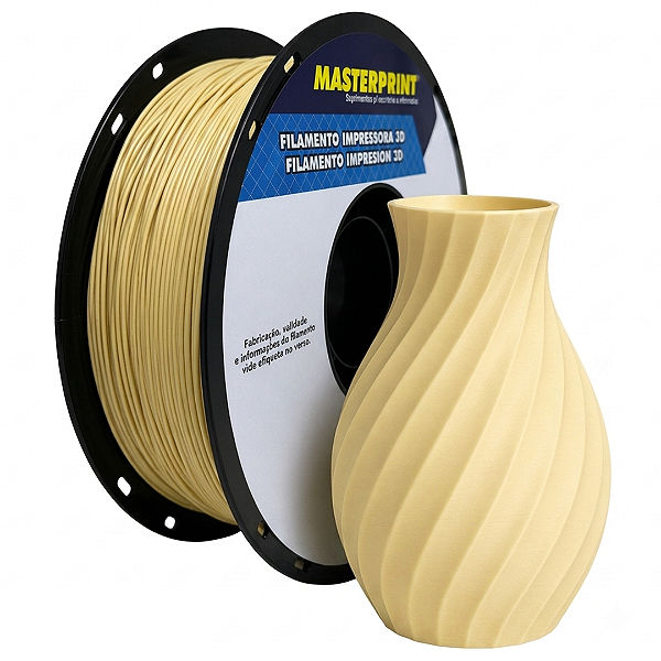Filamento 3D PLA Brilhante 1kg 1.75mm Cor Ice Cream (Tom Pastel) Hyper Speed Textura Macia - Masterprint