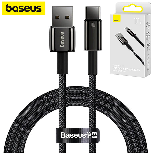 Cabo de Carregamento e Dados USB para Tipo C 100W 1m Trançado - Baseus CAWJ000001
