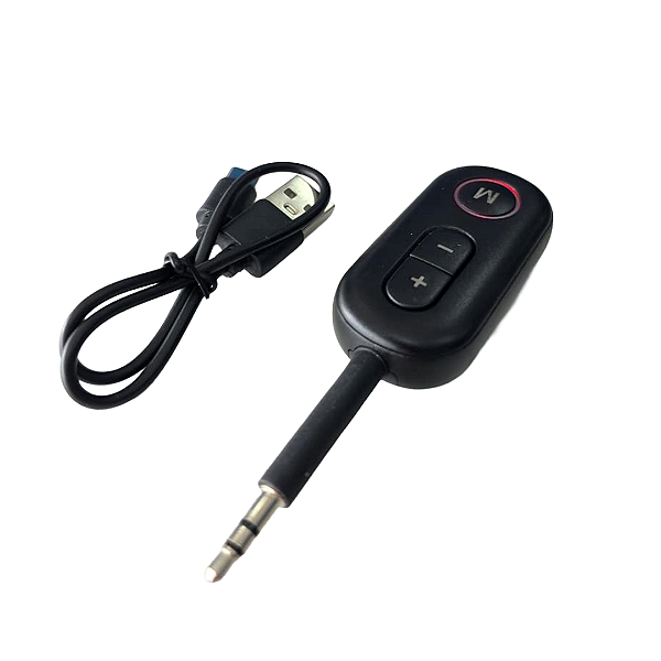 Adaptador Transmissor e Receptor Bluetooth 5.3 P2 2 em 1 com Microfone e Bateria - VAORLO