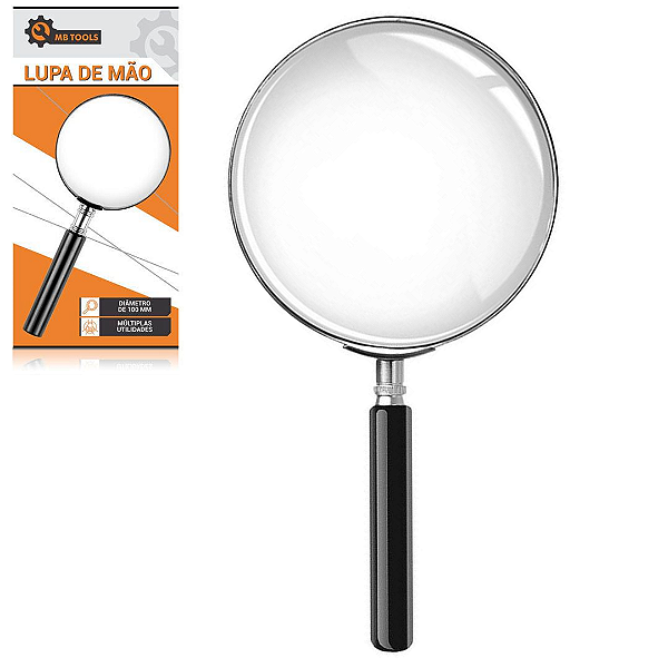 Lupa de Aumento Manual Grande 100mm para Leitura e Estética - MBTools GB57076