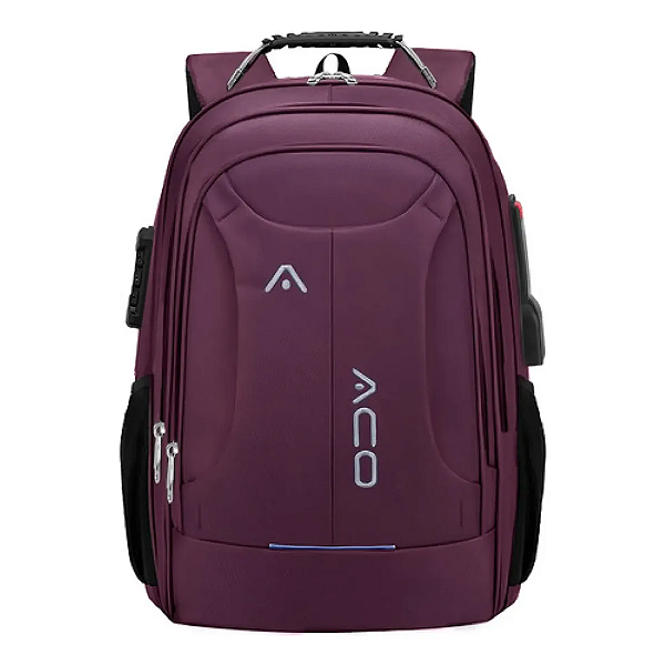 Mochila Multiuso Executiva Reforçada Anti-Furto com Cadeado para Notebook até 17" Semi-Impermeável, Lilás - Aco 2102