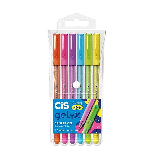 Caneta Gelyx Neon 6 cores Cis