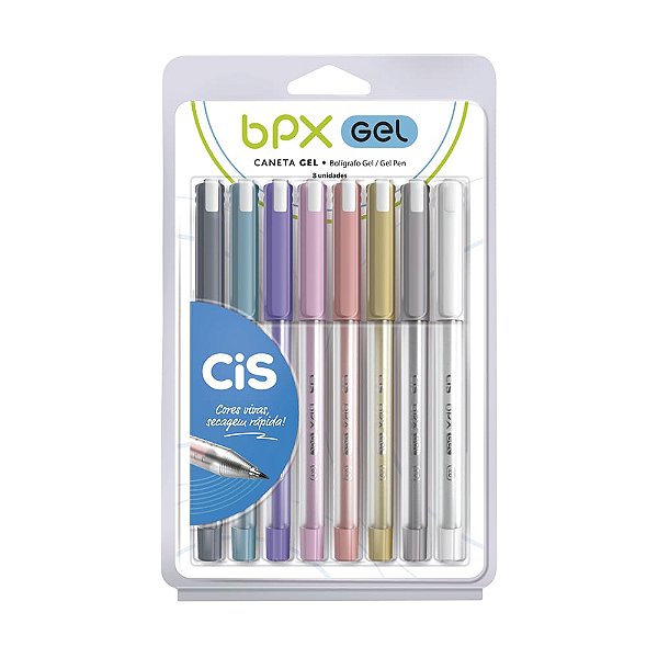 Caneta BPX Gel 8 cores Cis