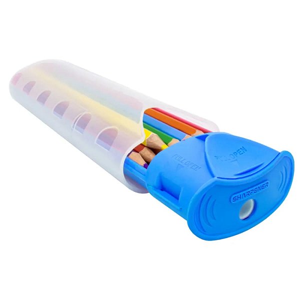 Lápis de cor com estojo e apontador Criatic Color Case Azul Cis