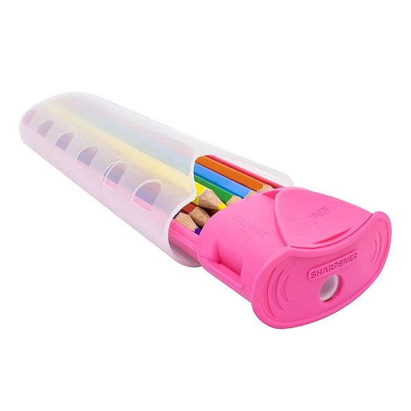 Lápis de cor com estojo e apontador Criatic Color Case Rosa Cis