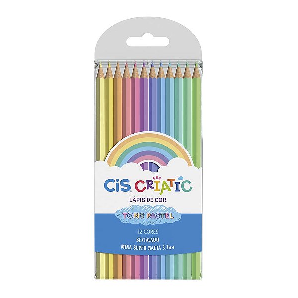 Lápis de Cor Criatic Tom Pastel 12 cores Cis