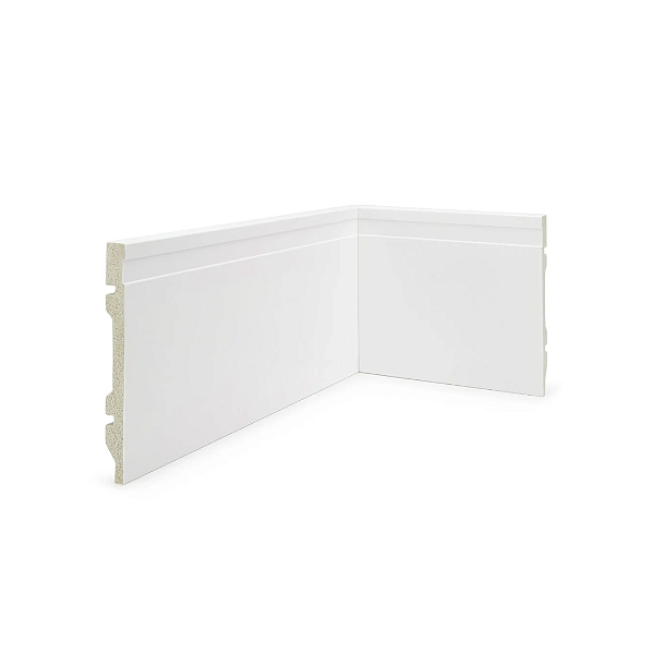 RODAPE POLIESTIRENO RUFFINO BRANCO 15CM FRISADO 15MM - 2,40M