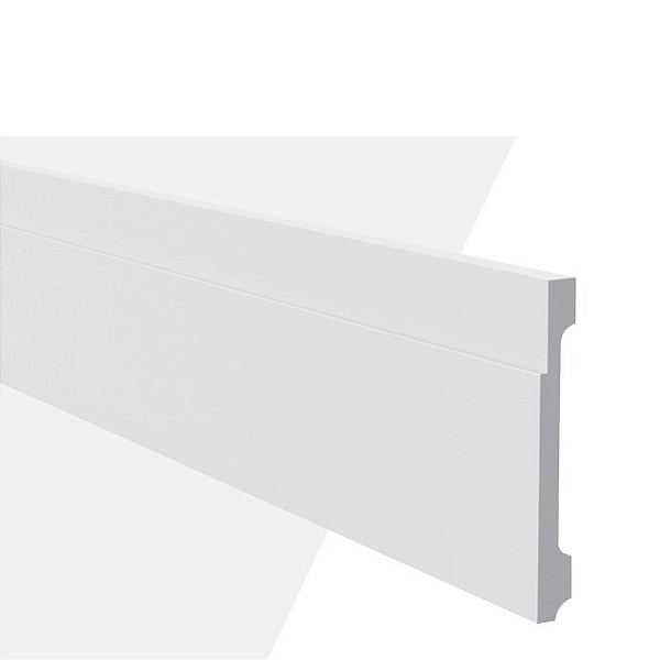 RODAPÉ POLIESTIRENO GART WALLSTYL GB20 BRANCO 20CM FRISADO 18MM - 2,44M