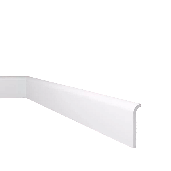 RODAPÉ POLIESTIRENO SOBREPOR GART WALLSTYL RS1 BRANCO 11CM LISO 18MM - 2,44M