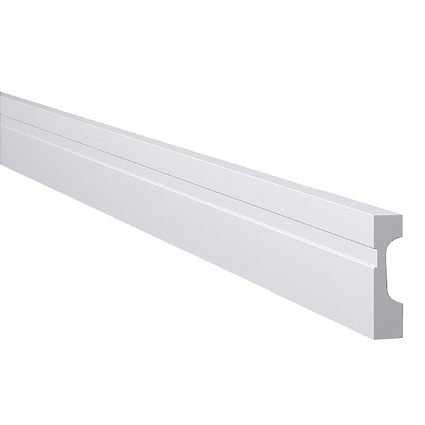 GUARNIÇÃO POLIESTIRENO GART WALLSTYL FB7G BRANCO 7CM FRISADO 18MM - 2,44M