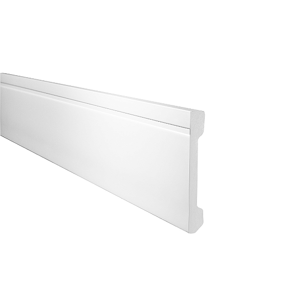 RODAPÉ POLIESTIRENO GART COMPACTA FZ10 BRANCO 10CM FRISADO 13MM - 2M