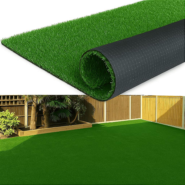 GRAMA SINTETICA PROMO GRASS 12MM BASE LATEX DECORATIVA KAPAZI 2X25M - 50M²