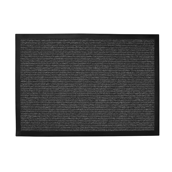 TAPETE KAPAZI HOME AGULHADO LISO BASE ANTIDER PRETO 60CM X15M - 18M²