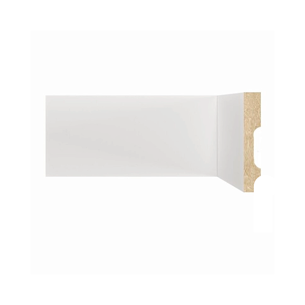 RODAPÉ MOLDUFAMA MDF 10CM BRANCO LISO - 2,40M