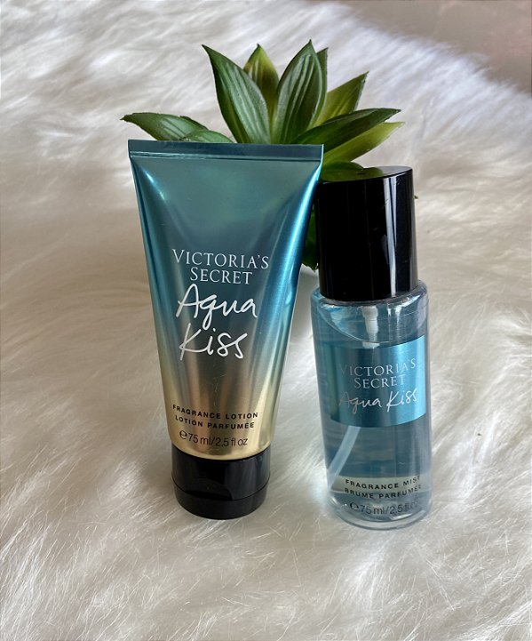 Victoria's Secret Kit Body Splash + Creme Hidrante Aqua Kiss - Boutique  DaPam