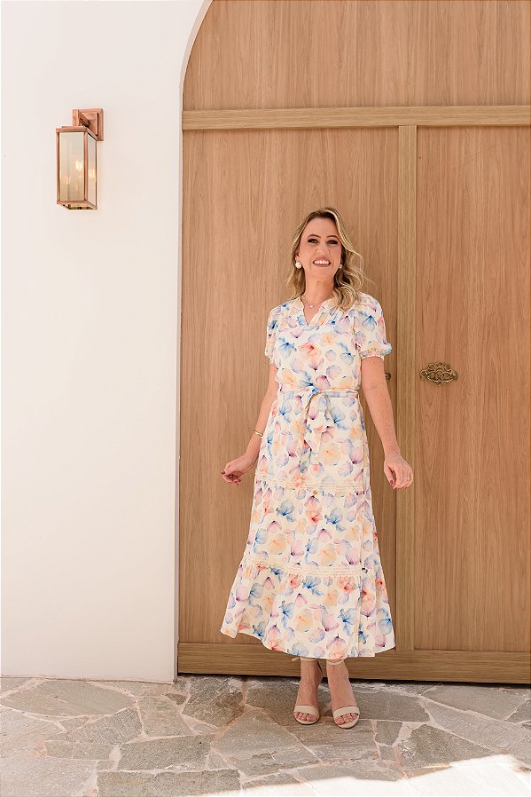 Vestido Pétala Aquarela