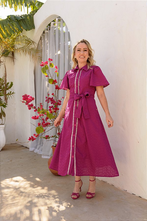 Vestido Alvorada Fúcsia
