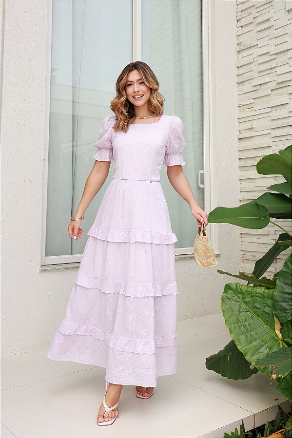 Vestido Amalia Lilás