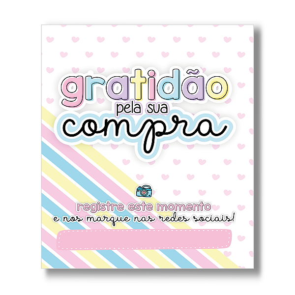 Cartão de Agradecimento 200 und.