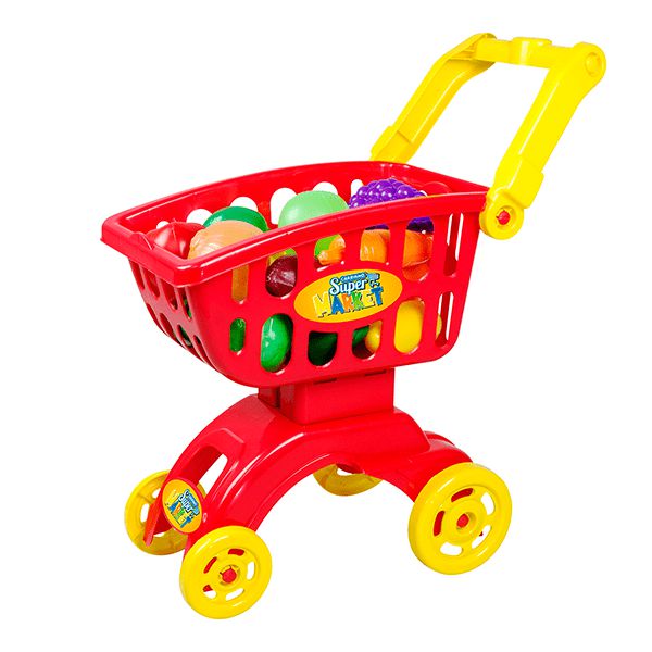 Carrinho Supermercado Super Market com Acessórios Braskit