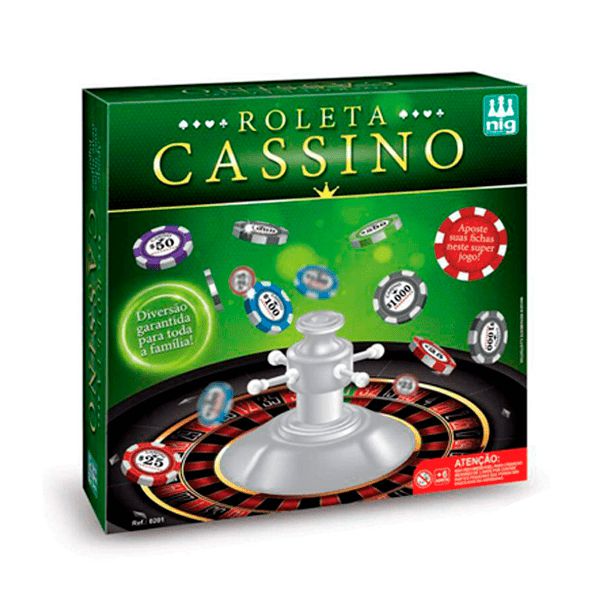Jogo de mesa Roleta Cassino 40 fichas Nig