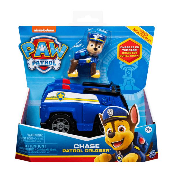 Carrinho Chase Patrol Cruiser Patrulha Canina + Boneco Sunny