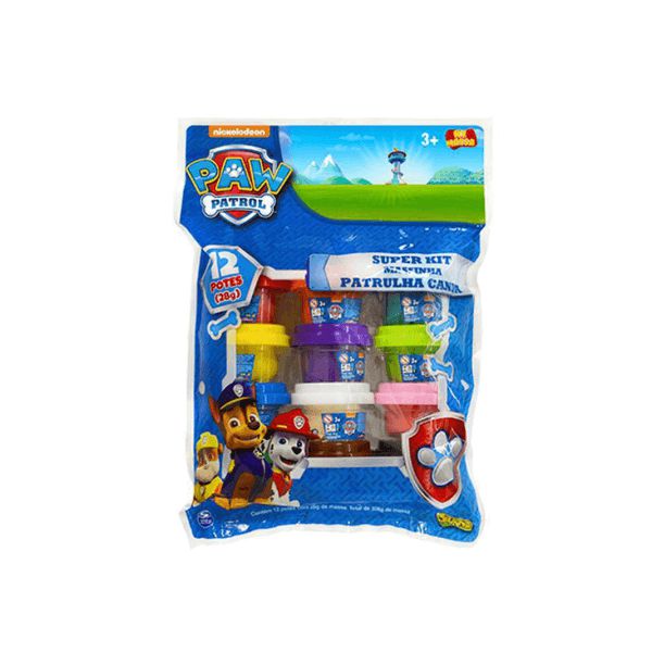 Super Kit Massinha de Modelar 12 Potes Patrulha Canina Sunny