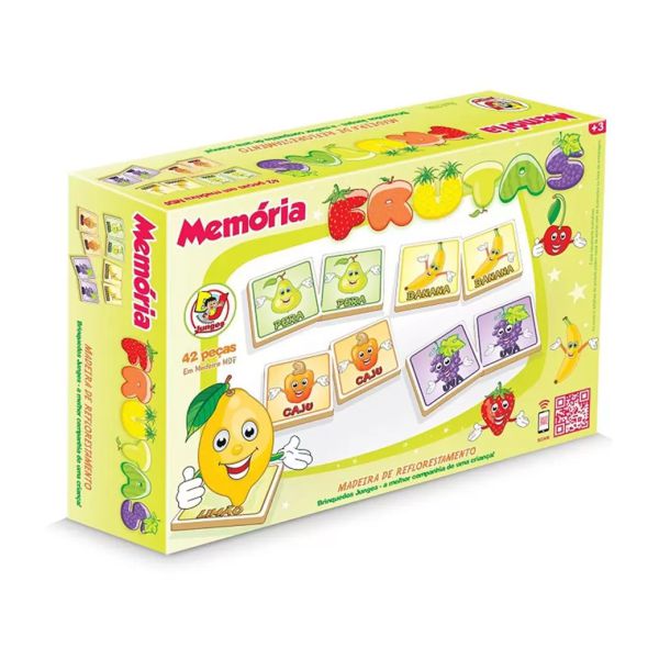 Jogo da memória Frutas 42 peças junges