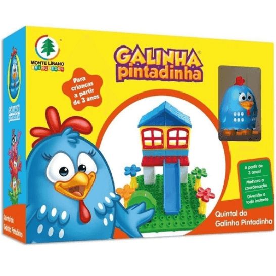 Kit de Blocos Quintal da Galinha Pintadinha 23 peças Monte Líbano