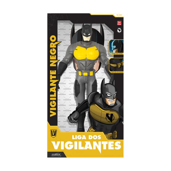 Boneco Grande Vigilante Negro 45cm Mielle
