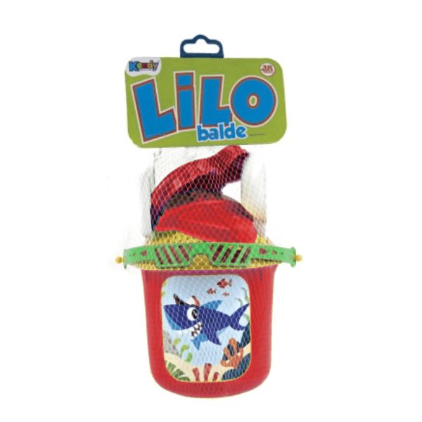 Balde de praia Lilo Vermelho/Azul Kendy