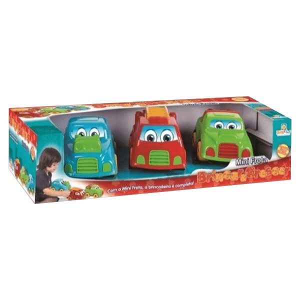 Brincar & Crescer Mini Frota com 3 Carrinhos Sortidos Divplast