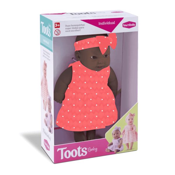 Boneca Toots Baby Individual Negra Bambola