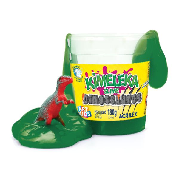 Kimeleka Slime Dinossauros com Surpresa Acrilex