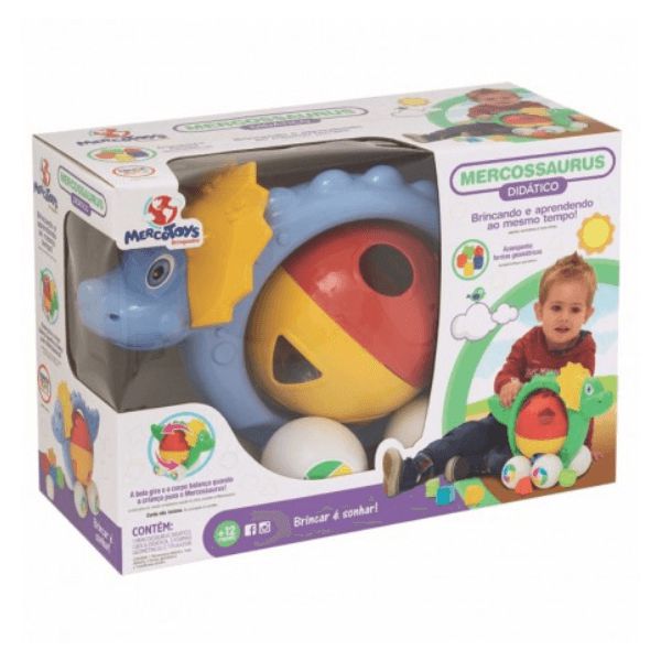 Mercossaurus Didático Azul/Verde Mercotoys