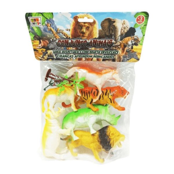 Conjunto Animais 8 peças Toymix