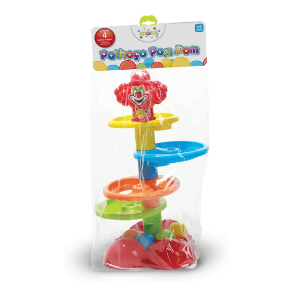 Palhaço Pom Pom com 4 Bolinhas Maral