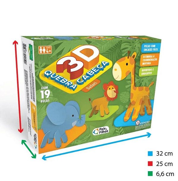 Quebra Cabeça 3D Safari