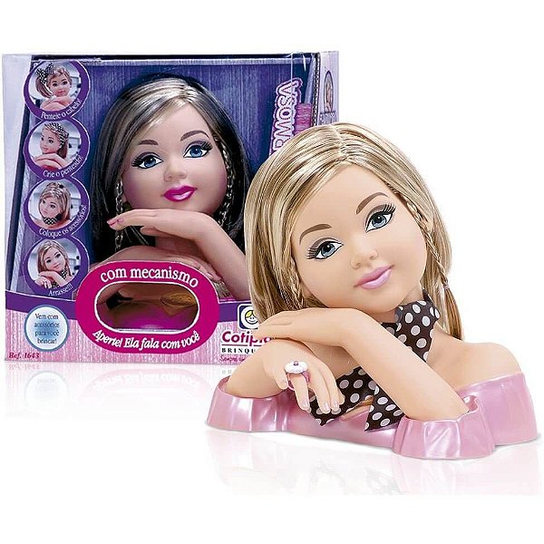 Busto com Acessórios Charmosa Branca com voz Cotiplás