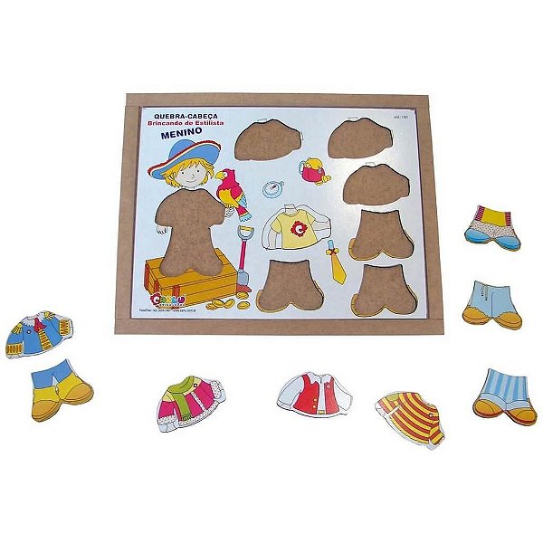 Quebra-Cabeça Brincando de Estilista Menino