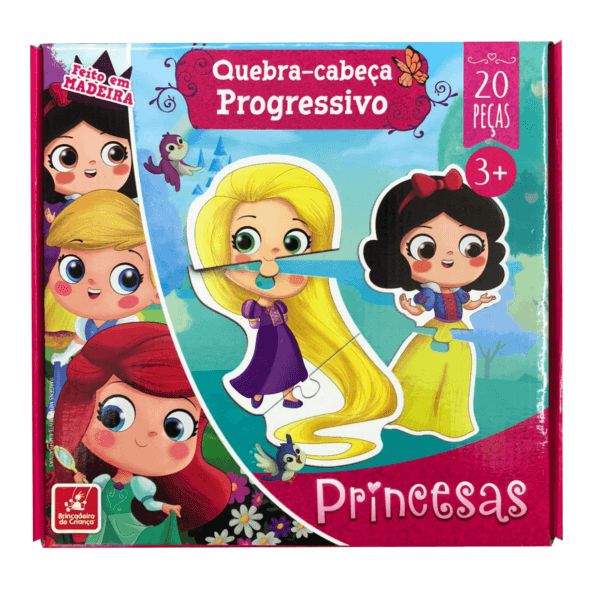 Quebra-Cabeça Progressivo Princesa Brincadeira de Criança