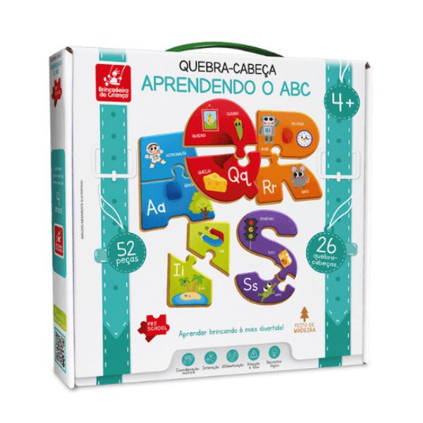 Quebra-Cabeça Aprendendo o ABC Brincadeira de Criança
